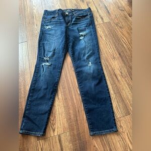 American Eagle “super stretch” distressed jeggings size 10